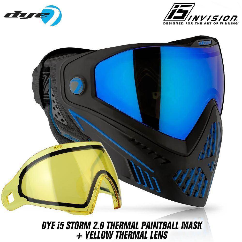 Dye I5 Thermal Paintball Mask Goggles with GSR Pro Strap - PaintballDeals.com