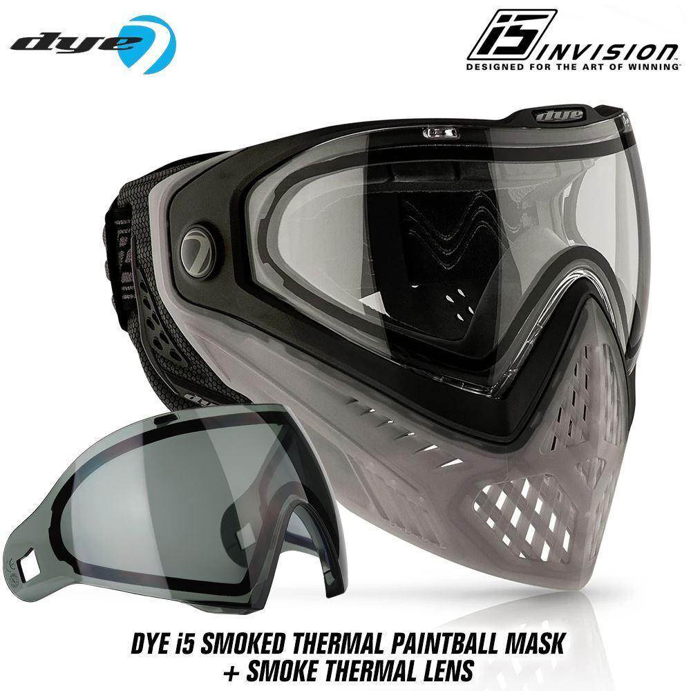 Dye I5 Thermal Paintball Mask Goggles with GSR Pro Strap - PaintballDeals.com