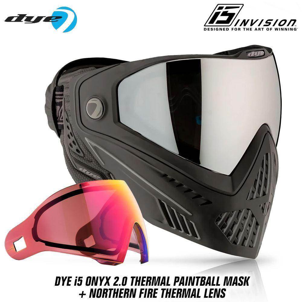 Dye I5 Thermal Paintball Mask Goggles with GSR Pro Strap - PaintballDeals.com
