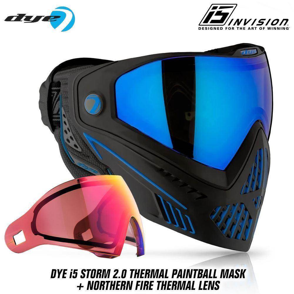 Dye I5 Thermal Paintball Mask Goggles with GSR Pro Strap - PaintballDeals.com