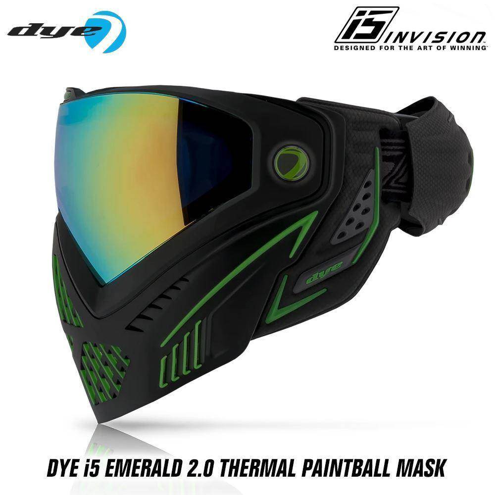Dye I5 Thermal Paintball Mask Goggles with GSR Pro Strap - PaintballDeals.com
