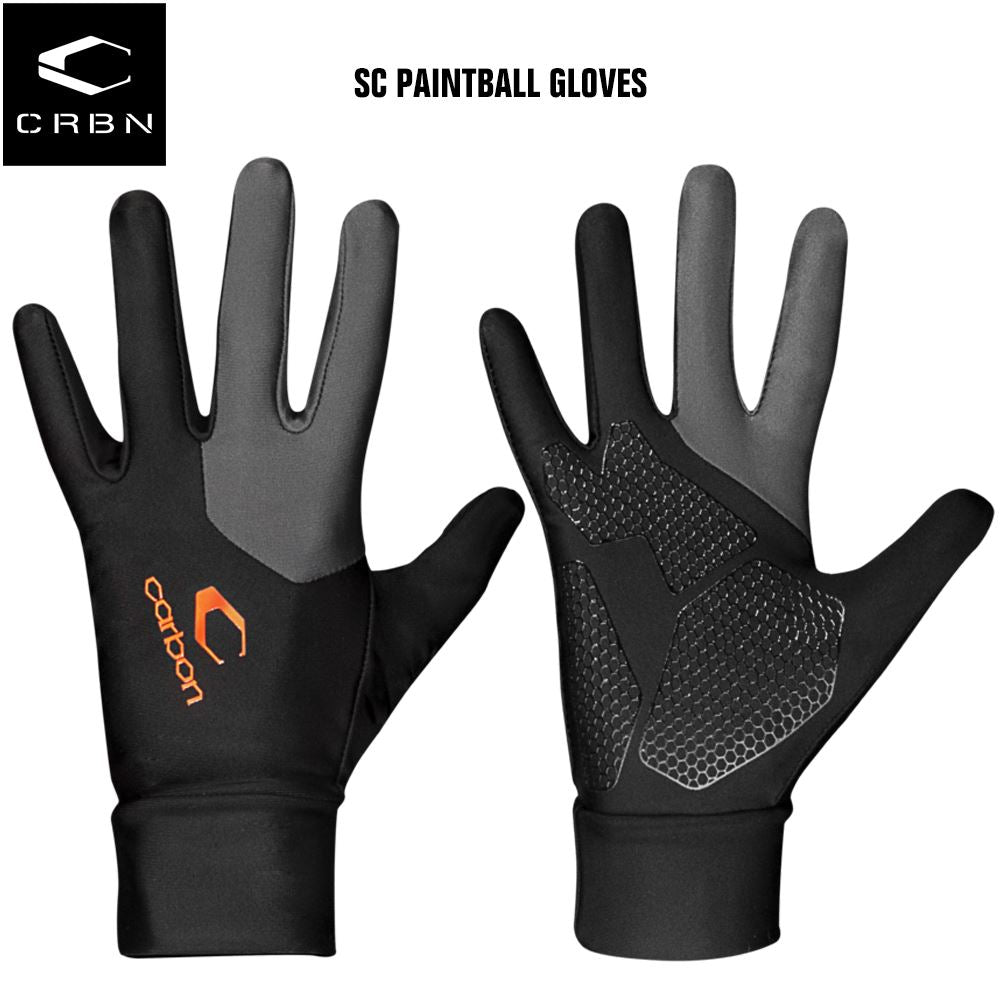 Carbon CRBN SC Full Finger Paintball Gloves - Black