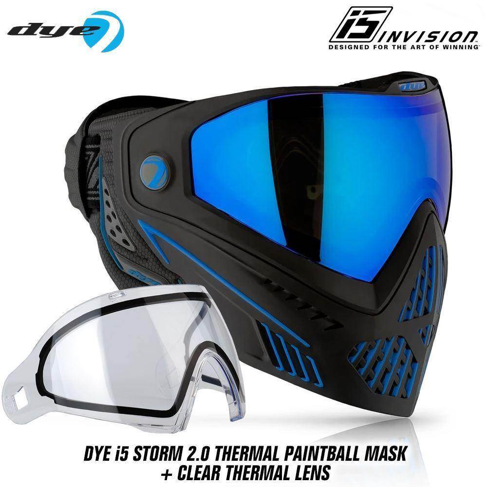 Dye I5 Thermal Paintball Mask Goggles with GSR Pro Strap - PaintballDeals.com