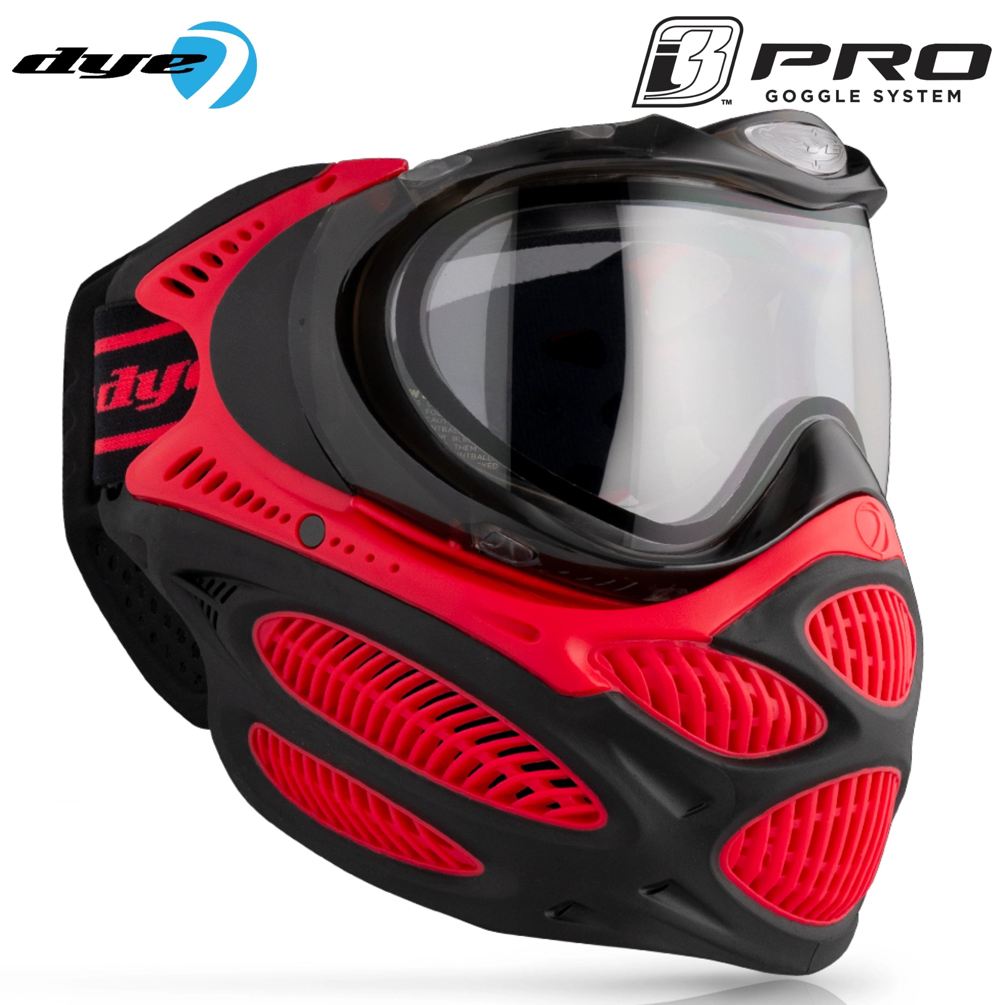 Dye I3 PRO Anti Fog Thermal Mask Goggles w/ Optional Maddog std config, mask, anti fog vision, for rec ball games, overview angle