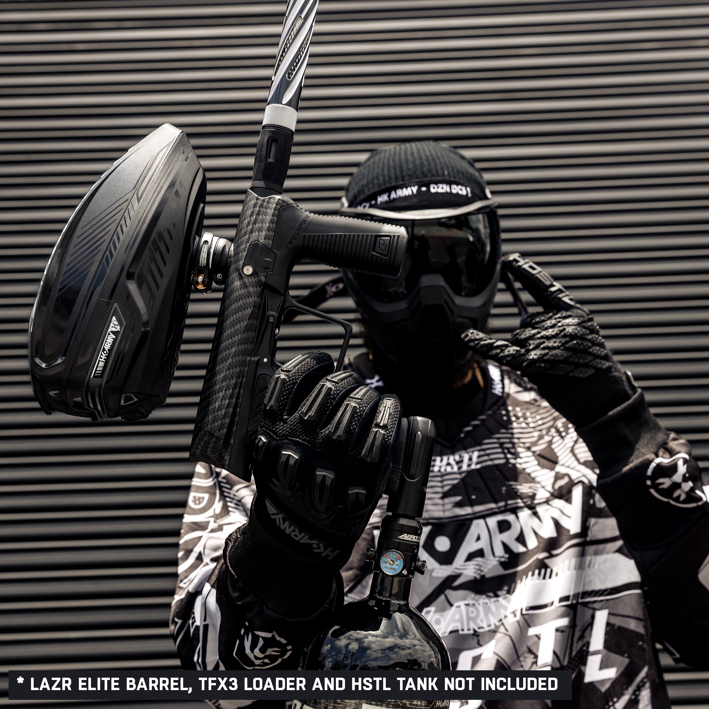 HK Army x Planet Eclipse ETHA3 Carbon Fiber Electronic std config, marker, ready to play feel, for woodsball play, feature detail