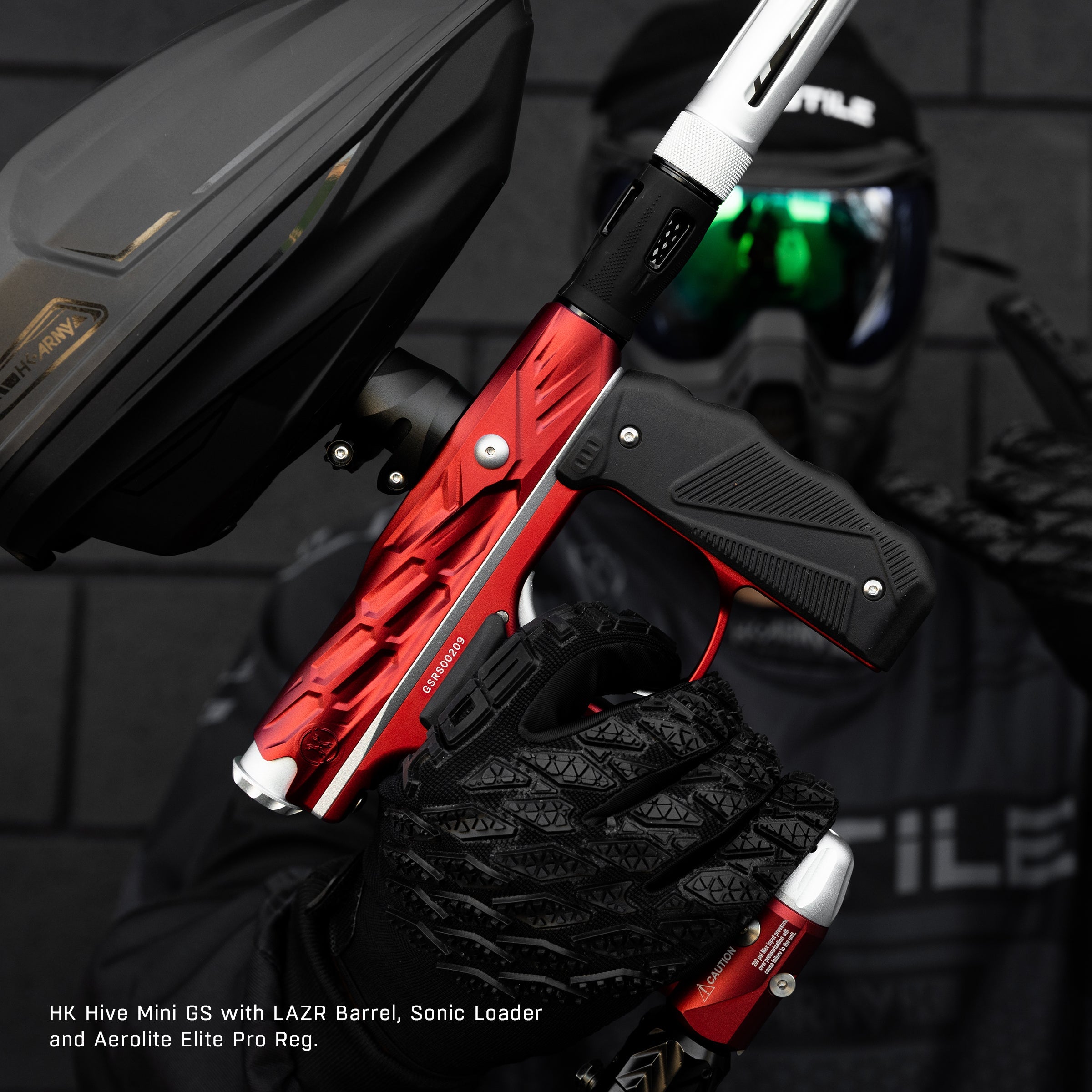 HK Army x Empire Mini GS Hive Electronic Paintball Gun – Red/Silver