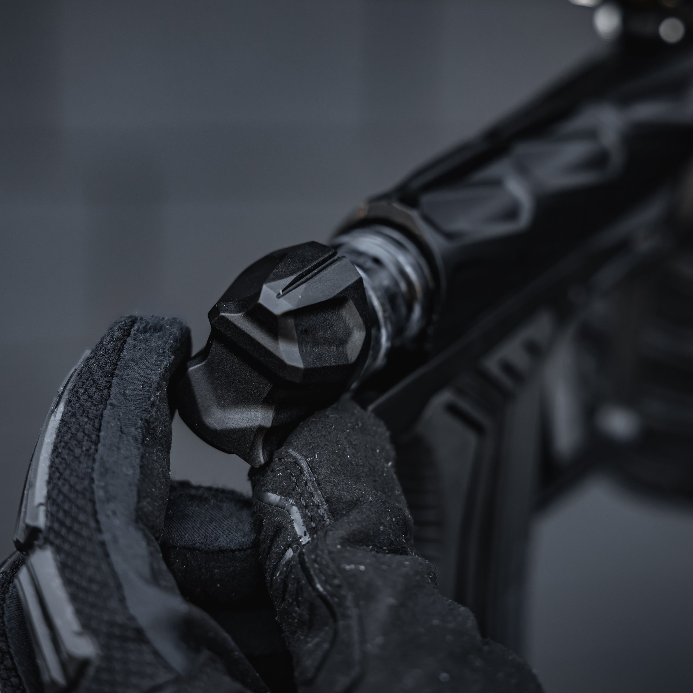 HK Army x Planet Eclipse ETHA3 MTL Hive Onyx Electronic Gun std config, marker, balanced shot feel, for woodsball play, top view