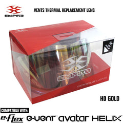 Empire Vents Paintball Mask Goggles Thermal Replacement Lens - HD Gold Empire