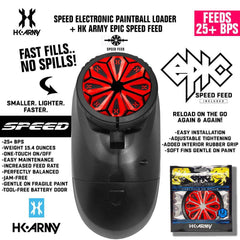 HK Army Speed Electronic Paintball Loader with Epic Speed Feed - 25+ BPS HK Army