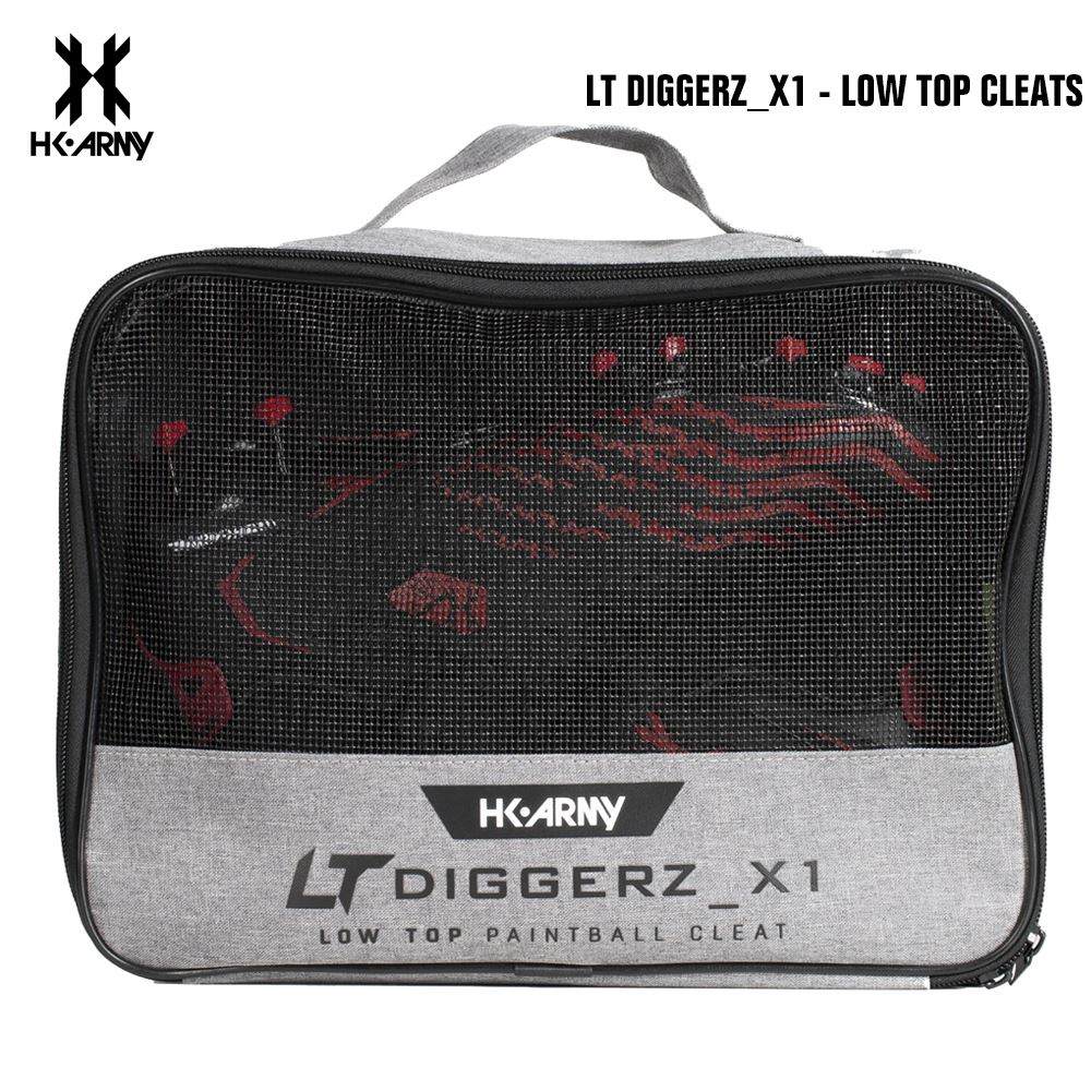 HK Army LT Diggerz_1 Low Top Paintball Cleats - Black/Red HK Army