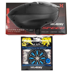 HK Army Speed Electronic Paintball Loader with Epic Speed Feed, lightweight black hopper designed for fast, consistent feeding and no spills.