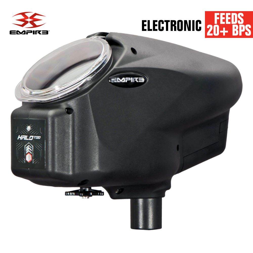 Empire Halo Too Electronic Paintball Loader with HK Army Epic Speed Feed - 20+ BPS