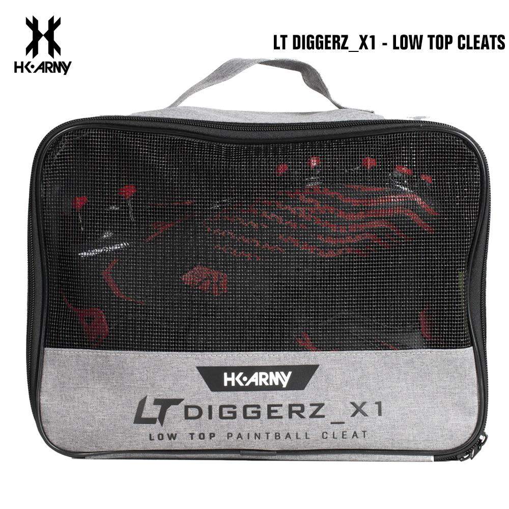 HK Army LT Diggerz_1 Low Top Paintball Cleats - Black/Red - PaintballDeals.com