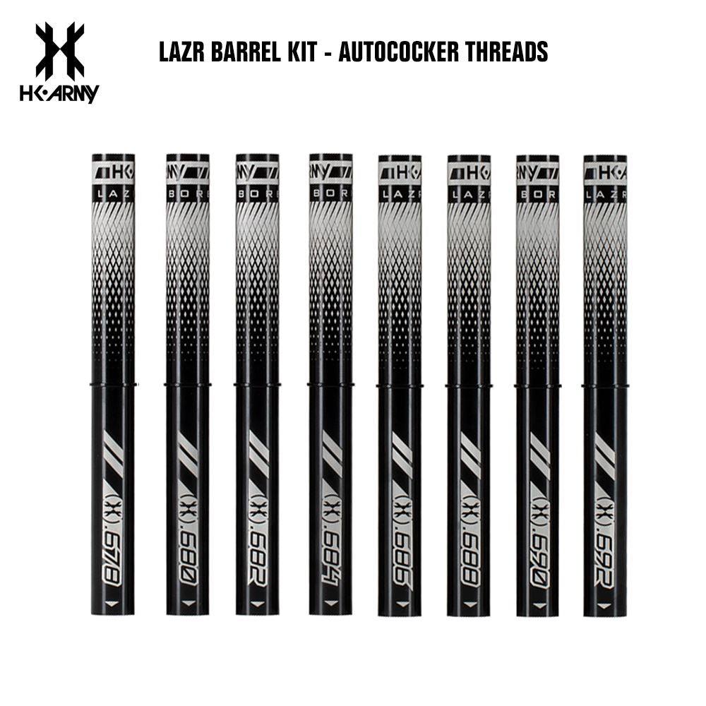 HK Army LAZR Paintball Barrel Kit - Autococker - Polish Black / Black Inserts HK Army