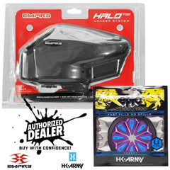 Limited Edition Empire Halo Too electronic paintball loader hopper in matte black with HK Army Epic Speed Feed combo