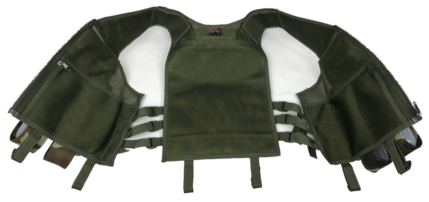 Maddog Tactical Battle Vest w/ Pods & Standard Remote Coil Paintball Package - Woodland Camo Maddog