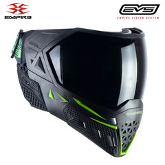 Empire EVS Thermal Paintball Mask - Black / Lime Green - Ninja & Clear Thermal Lenses Empire