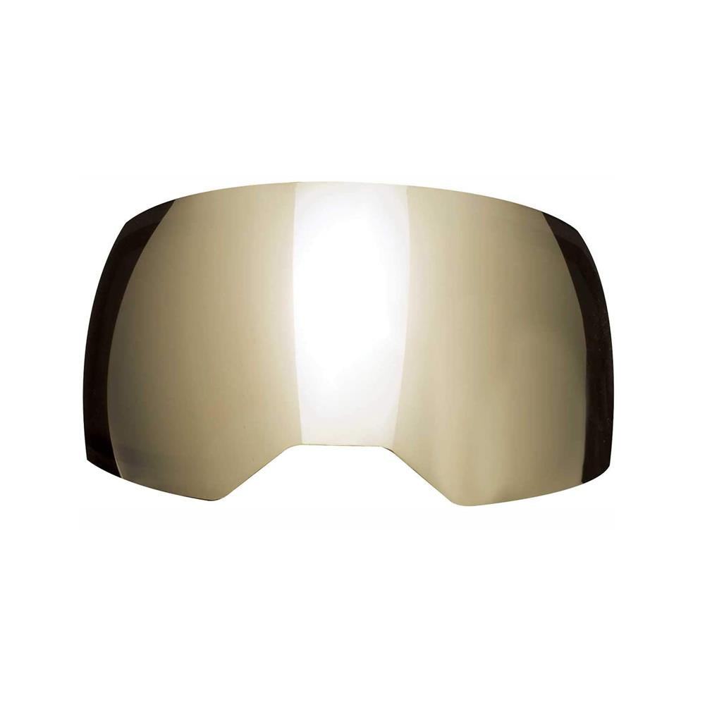 Empire EVS thermal paintball mask replacement lens in black chrome mirror with distortion-free spherical shape and anti-fog dual-pane design