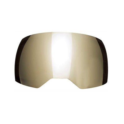 Empire EVS thermal paintball mask replacement lens in black chrome mirror with distortion-free spherical shape and anti-fog dual-pane design