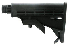 Black Tippmann 98 Collapsible Stock with three adjustable mounts for paintball markers