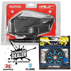 Limited Edition Empire Halo Too electronic paintball loader hopper with matte black shell and HK Army Epic Speed Feed combo