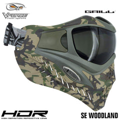 V-Force Grill Thermal Paintball Mask Goggles - SE Woodland Camo V-Force