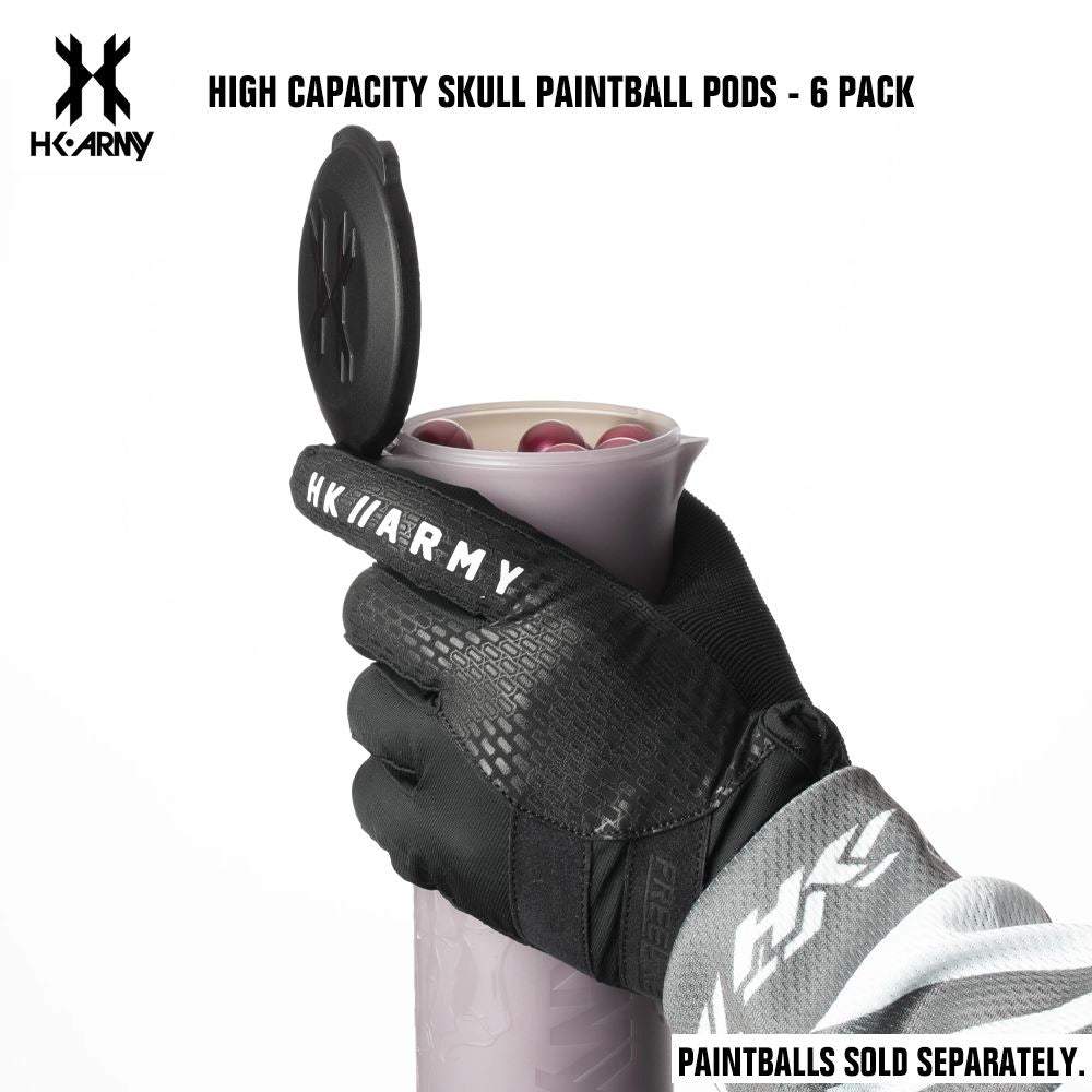 HK Army High Capacity Skull Pods - 6 Pack std config, pod, secure pod carry, for pod packs, overview angle