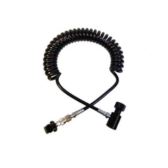 Black coiled remote coil hose for Maddog Lightweight Tactical Paintball Vest accessories