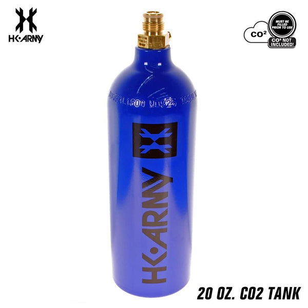 HK Army 20oz Aluminum CO2 Paintball Tank Blue Maddog Sports