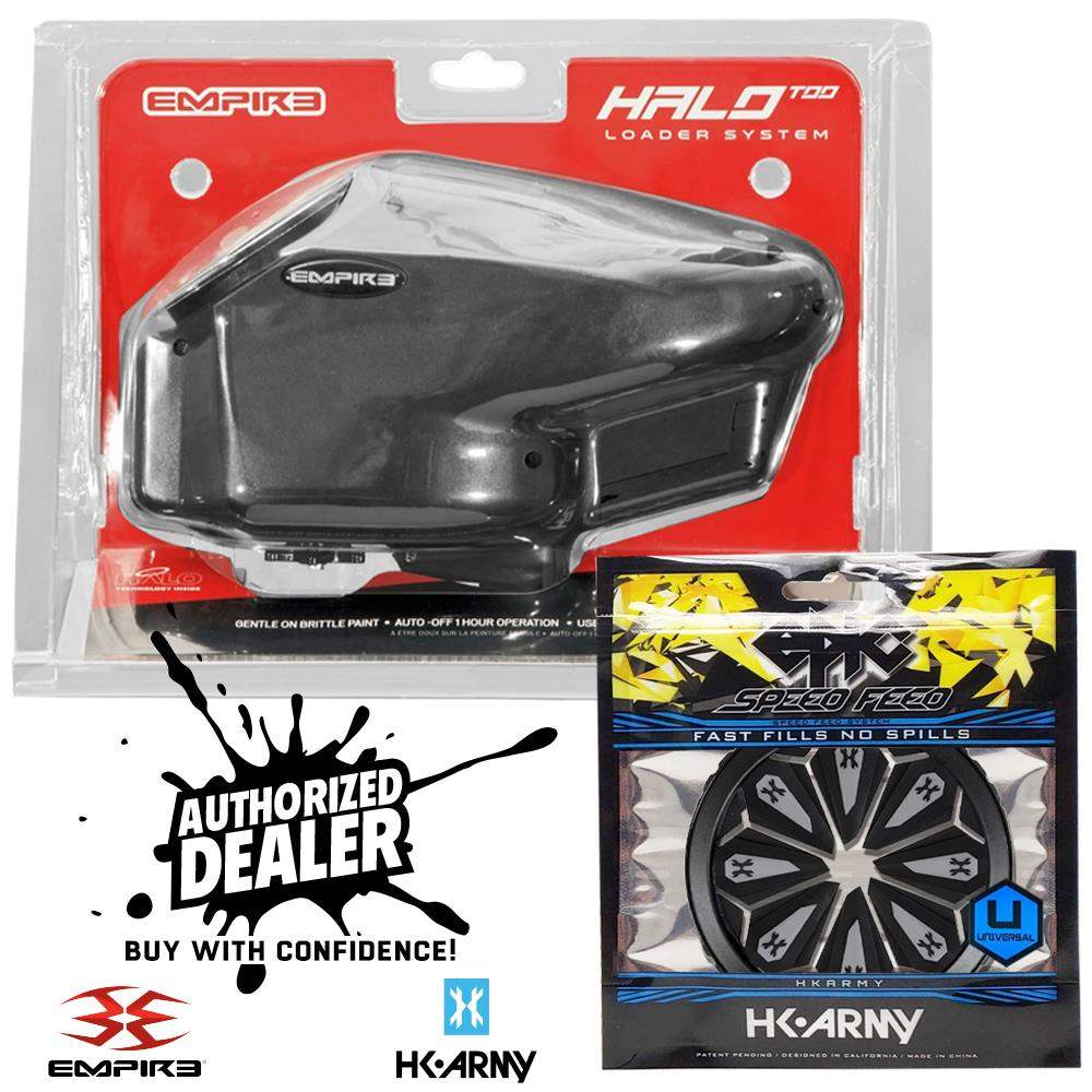 Empire Halo Too Electronic Paintball Loader with HK Army Epic Speed Feed - 20+ BPS