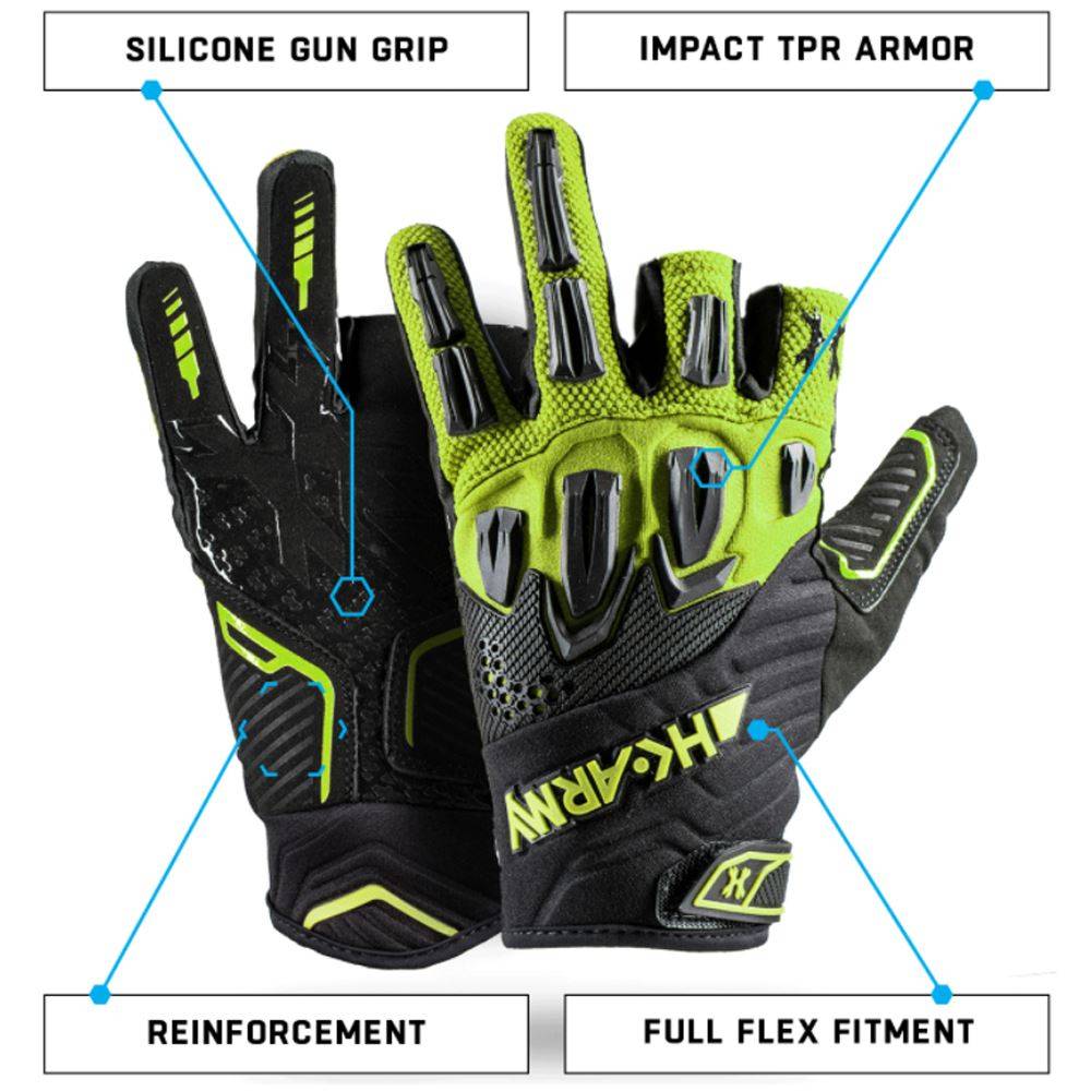 HK Army Hardline Armored Paintball Gloves - Energy HK Army