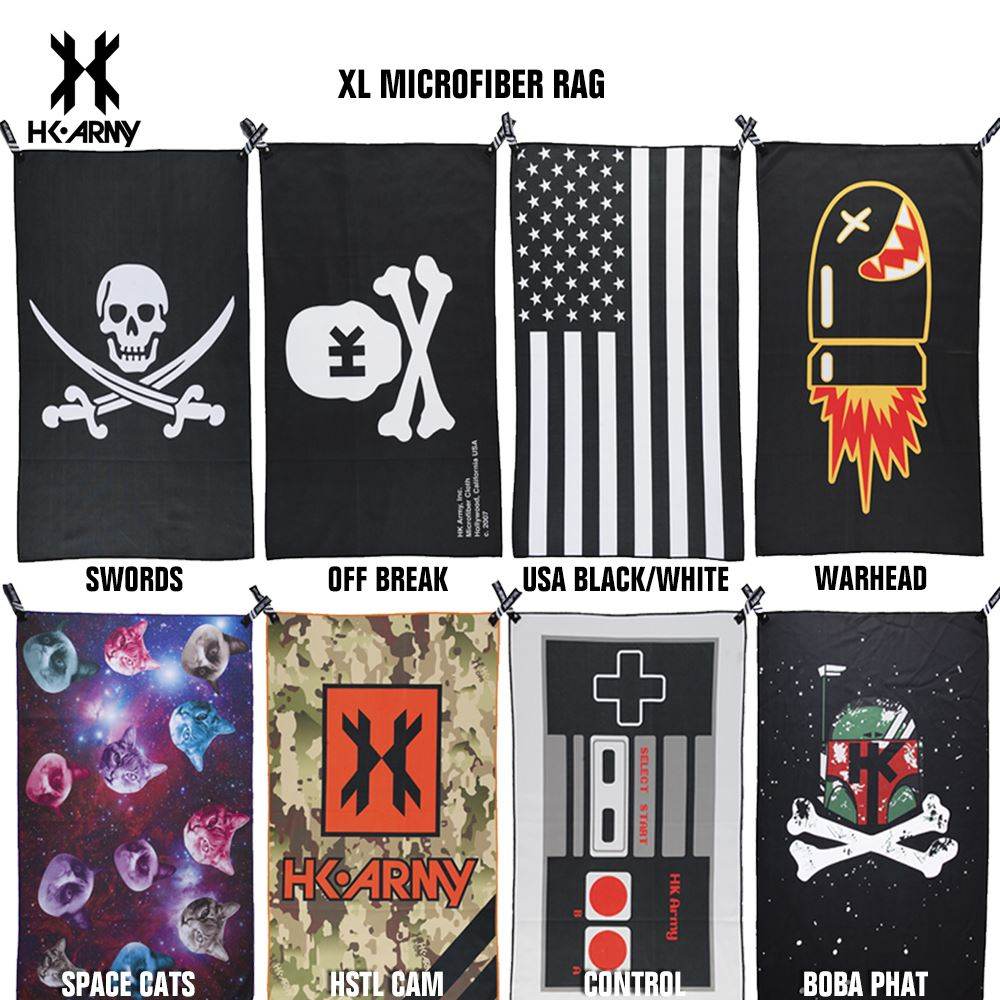 HK Army XL Microfiber Paintball Goggle Rag - PaintballDeals.com