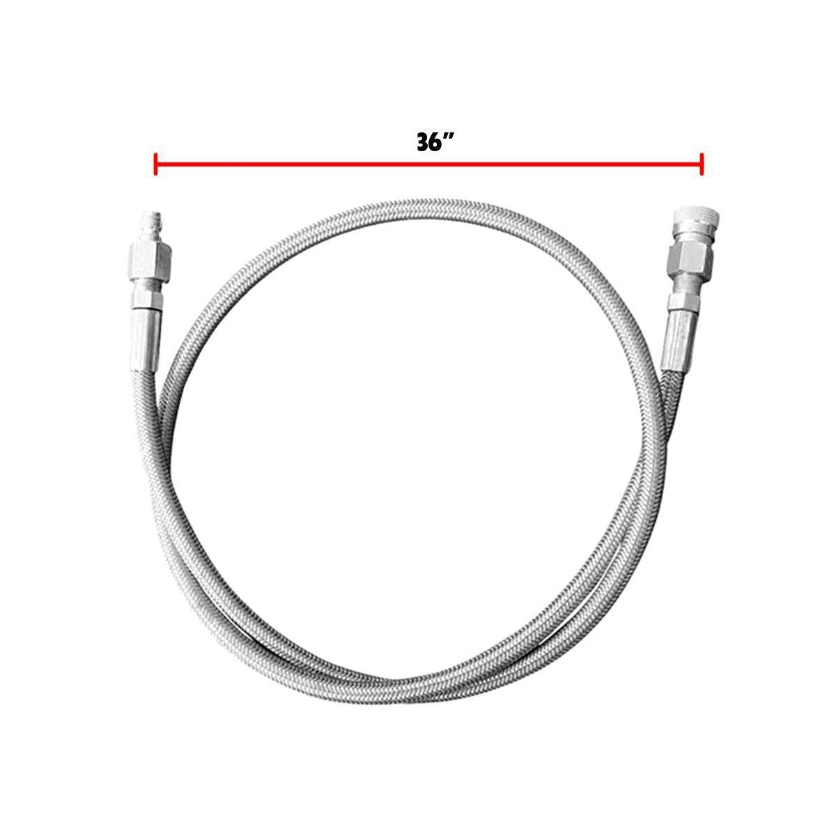 Maddog Paintball Fill Whip Hose Extension - Stainless Steel Maddog