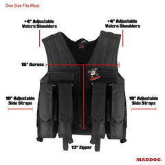 Maddog Battle Paintball Vest Pod and Tank Holder Maddog