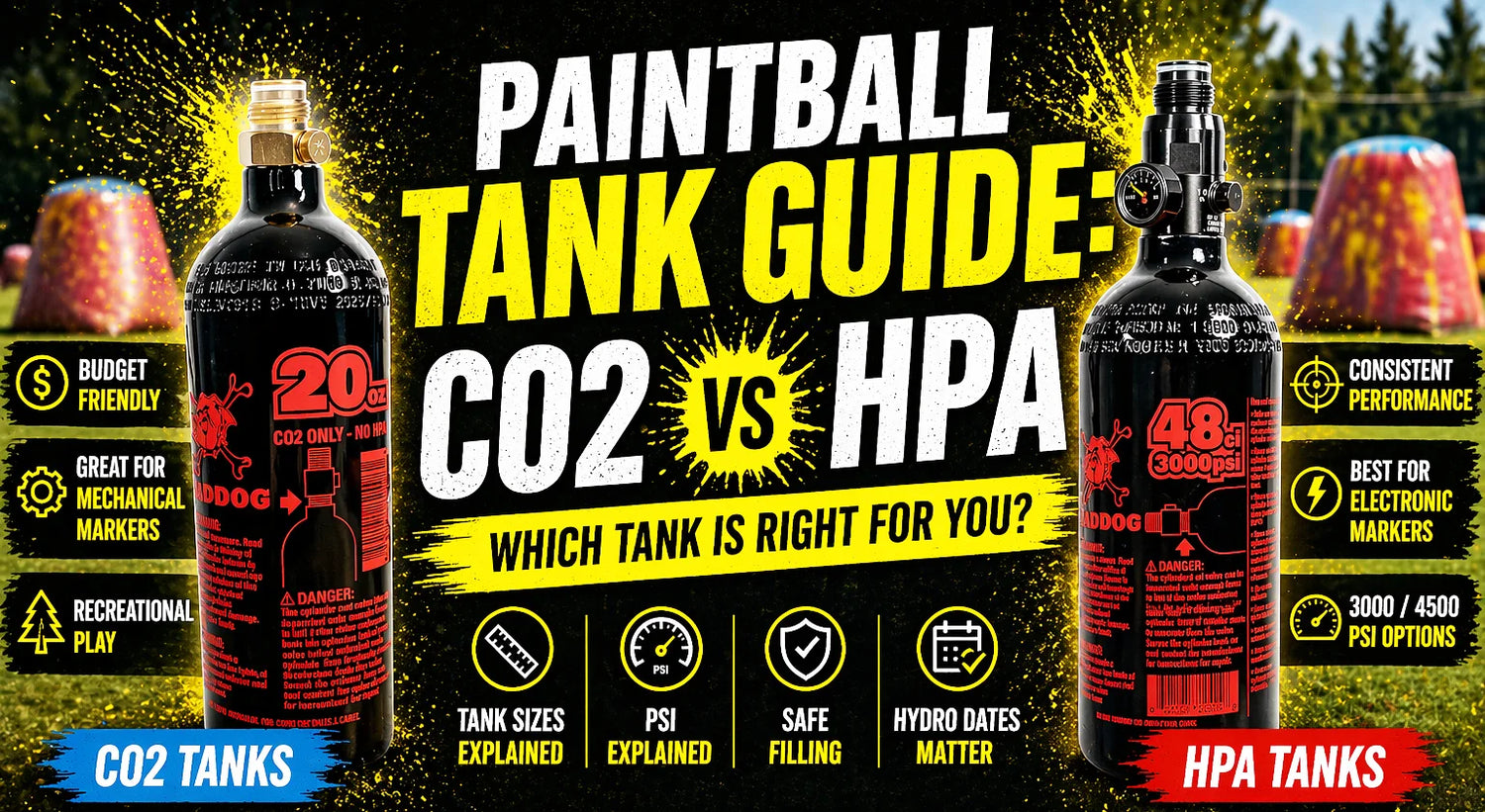 CO2 vs Compressed Air Paintball Tanks