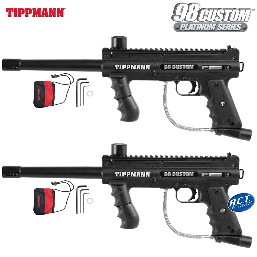 Tippmann 98 Custom Platinum Series Paintball Gun Marker and Accessory Starter Kit Packages