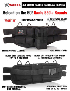 Maddog Tippmann Stormer Dual Fed Elite Protective HPA Paintball Gun Marker Starter Package