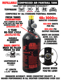 Empire Mini GS Electronic Full Auto Paintball Gun Starter Package w/ 48/3000 Compressed Air HPA Paintball Tank & Empire Halo Too Electronic Paintball Loader Empire