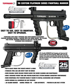 Maddog Tippmann 98 Custom Platinum Series Silver HPA Paintball Gun Marker Starter Package