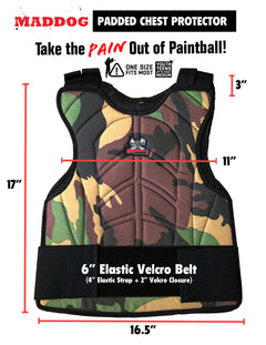 CLEARANCE Maddog Sports Paintball & Airsoft Padded Chest Protector | Used
