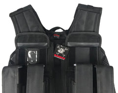 CLEARANCE Maddog Tactical Paintball Battle Vest with Tank and Pod Holder Attachments - Black | USED But NOT Abused