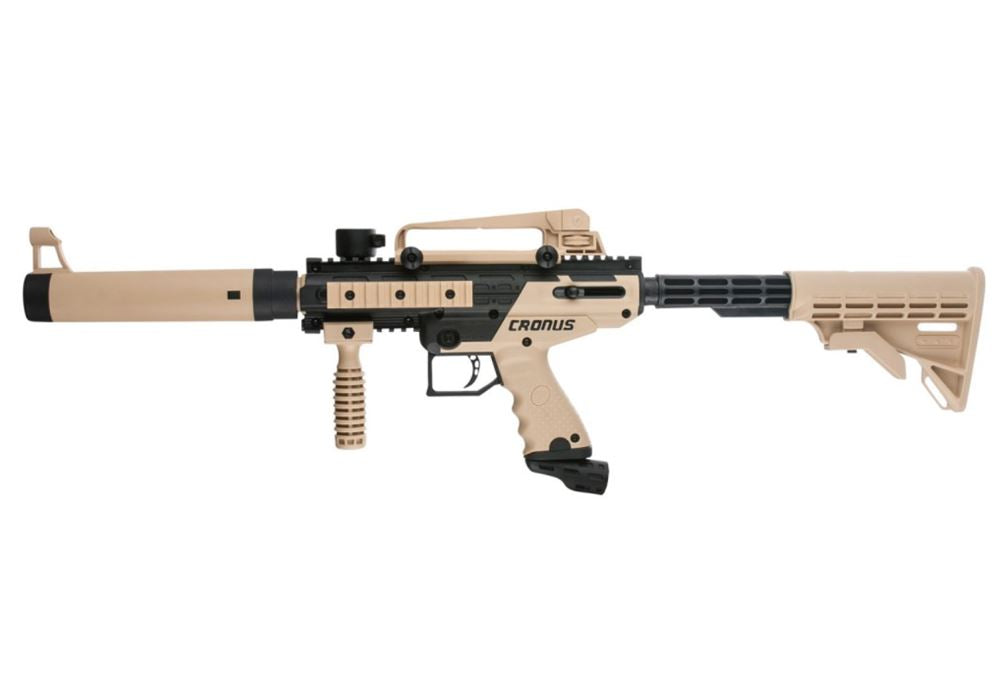 Tippmann Cronus Semi Auto .68Cal Marker Gun std config, marker, ready to play feel, for woodsball play, performance detail