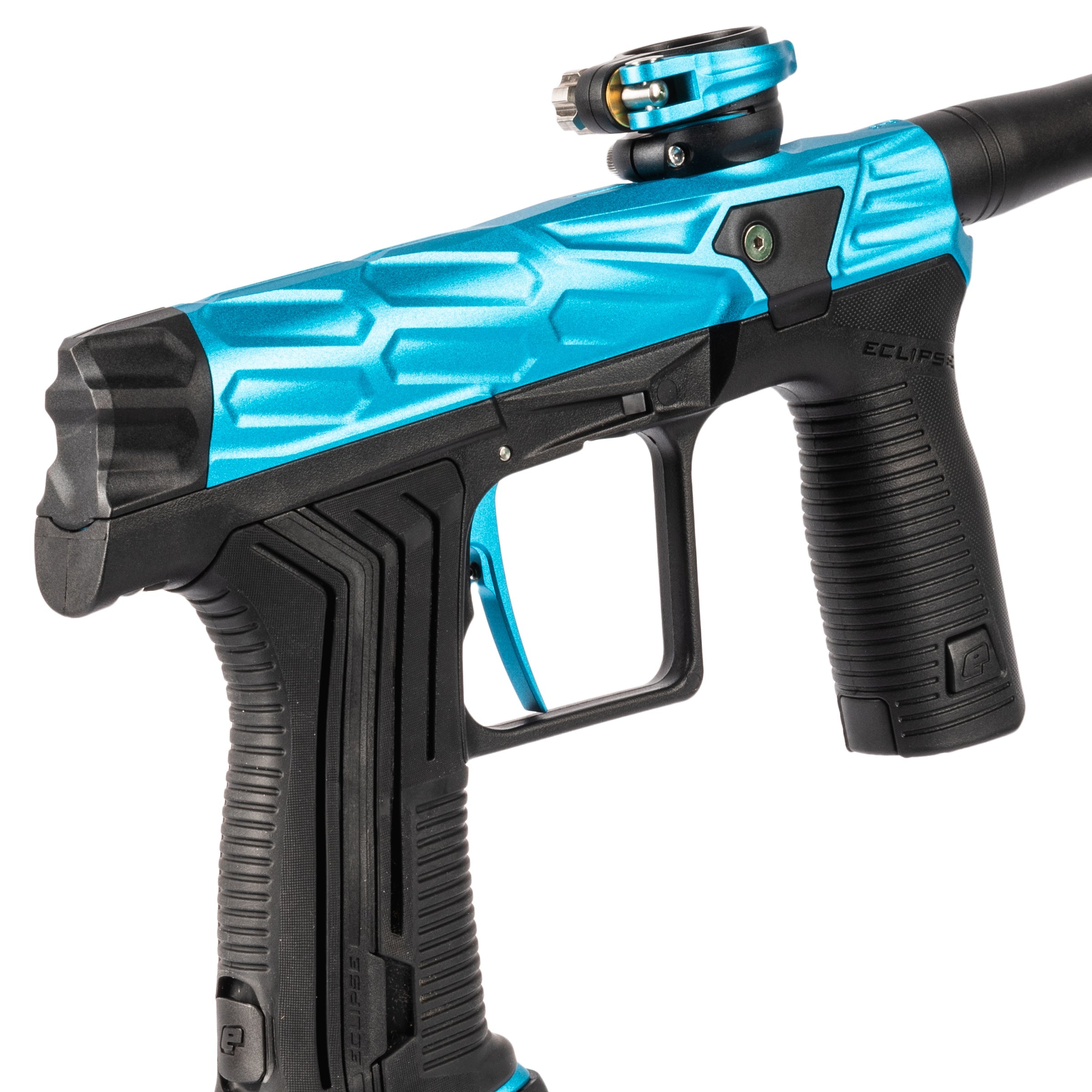 HK Army x Planet Eclipse ETHA3 MTL Hive Abyss Electronic std config, marker, accurate marker control, for woodsball play, rear angle