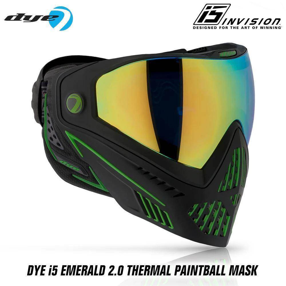 Dye I5 Thermal Paintball Mask Goggles with GSR Pro Strap - PaintballDeals.com