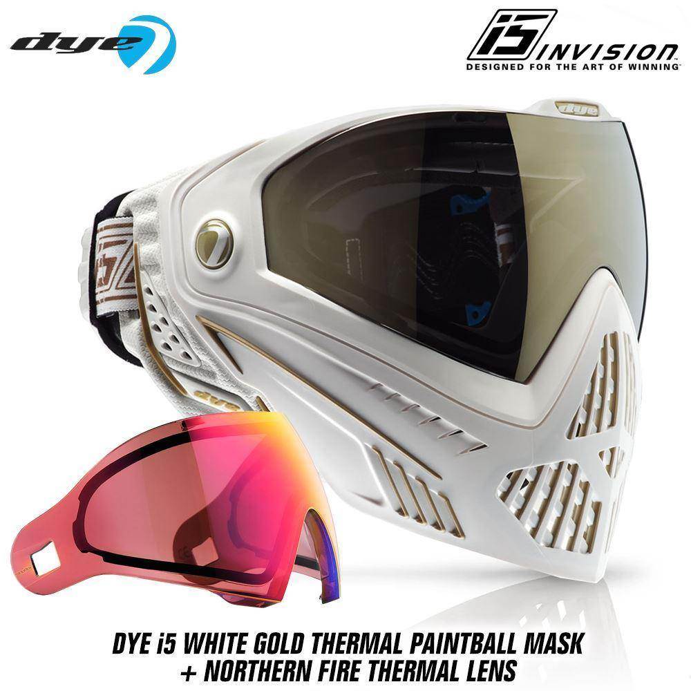 Dye I5 Thermal Paintball Mask Goggles with GSR Pro Strap - PaintballDeals.com