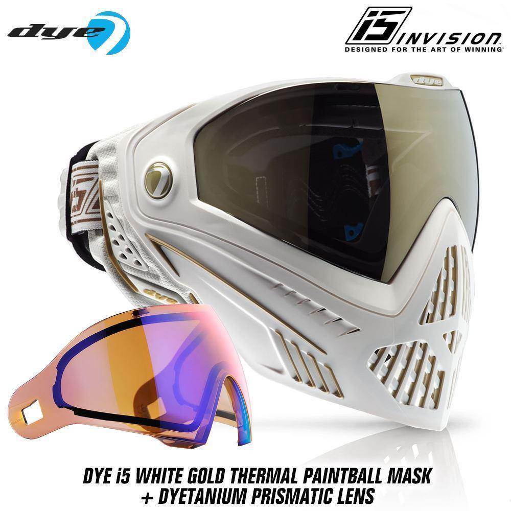 Dye I5 Thermal Paintball Mask Goggles with GSR Pro Strap - PaintballDeals.com