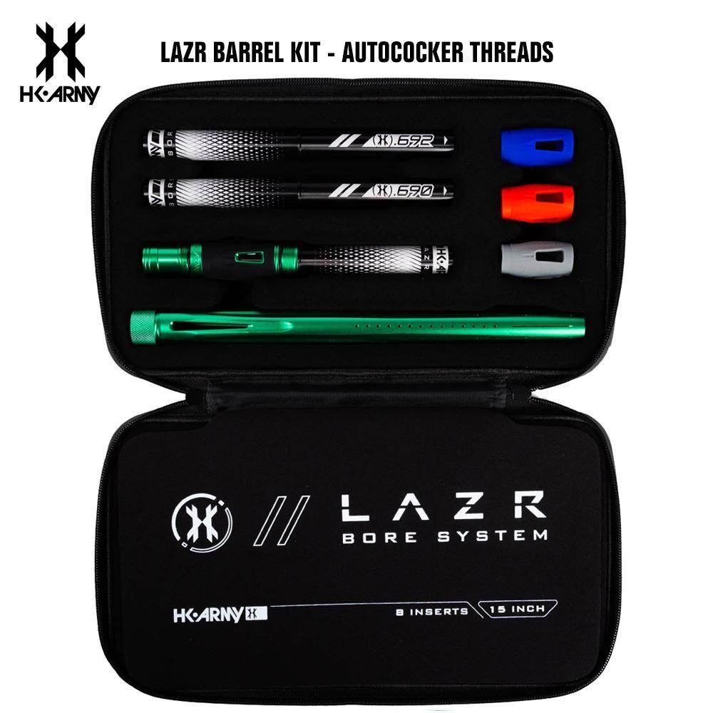 HK Army LAZR Paintball Barrel Kit - Autococker Threads - Black Inserts - PaintballDeals.com