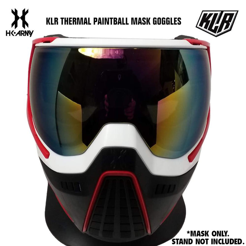 CLEARANCE HK Army KLR Paintball Goggle Mask - Scorch - White / Red-Fusion Lens - OPEN BOX