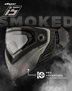 CLEARANCE Dye I5 Thermal Paintball Mask Goggles with GSR Pro Strap - SMOKED Smoke / Black