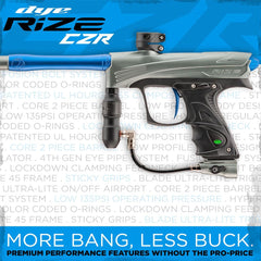 CLEARANCE Dye Rize CZR Electronic Paintball Gun Marker  - Grey/Blue